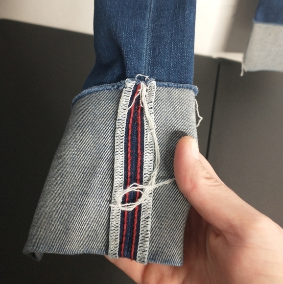 Joe's Jeans Women's Straight Leg Distressed Selvedge cuffed jeans, Hailey color - Picture 4 of 11